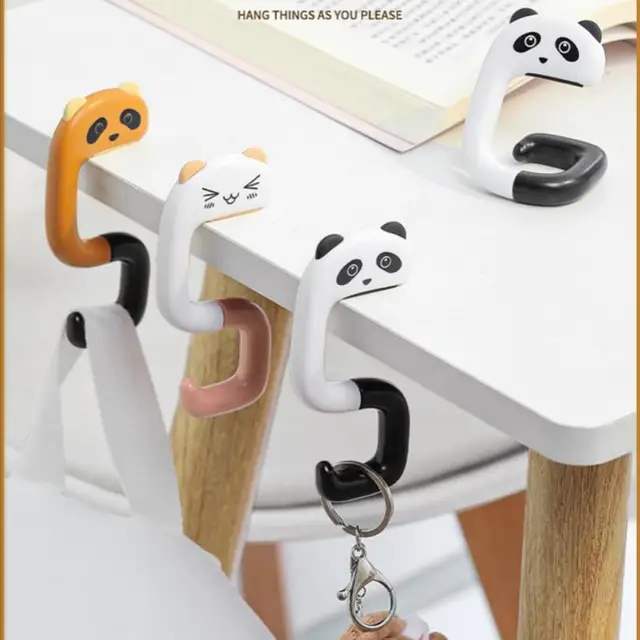 Utazás Hordozható Műanyag Zacskó Aranyos Állati Kampó Dekoratív Asztali Táskák Horgok Falfalf Tartó Kézitáska Fogas