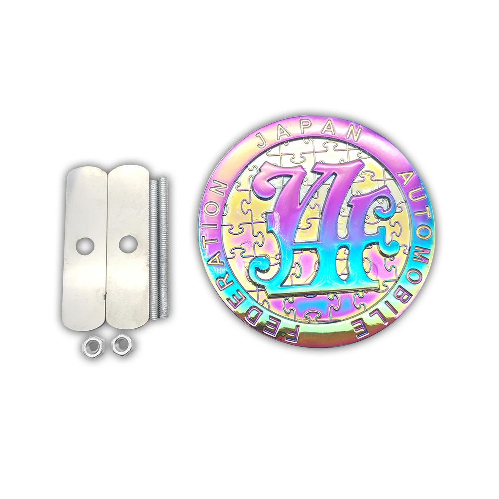 Universal JDM Car Front Grille Badge - Zinc Alloy Emblem in 13 Vibrant Colors