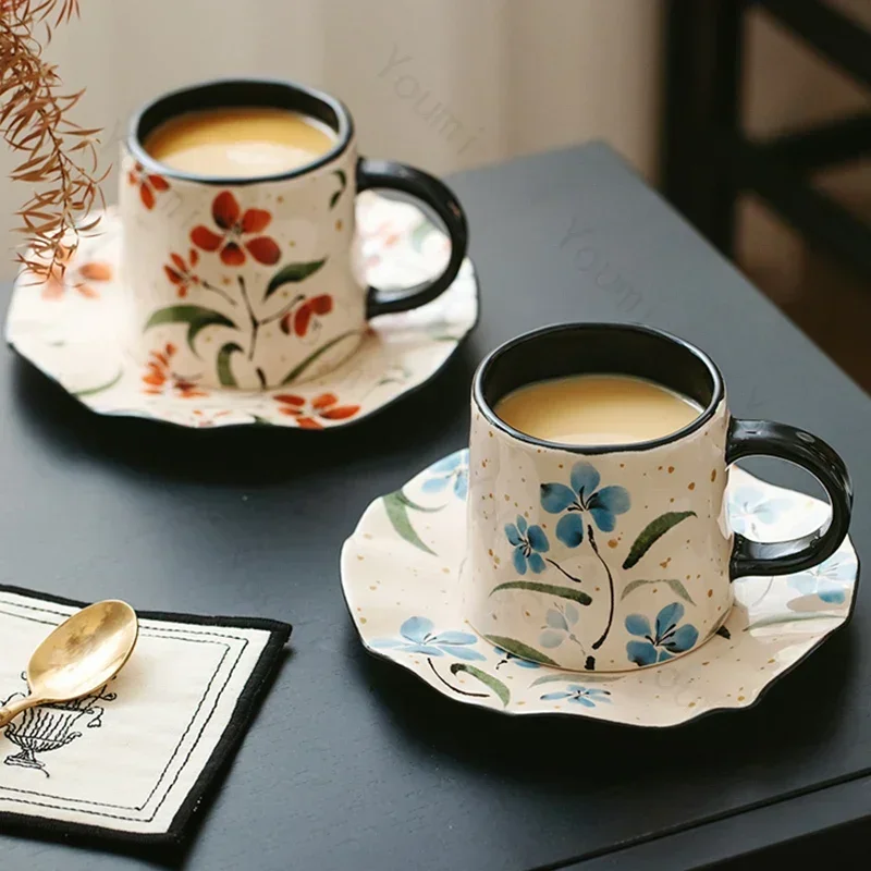 Retro-French-Style-Coffee-Cups-Home-Couple-Ceramic-Coffee-Cup-Exquisite ...