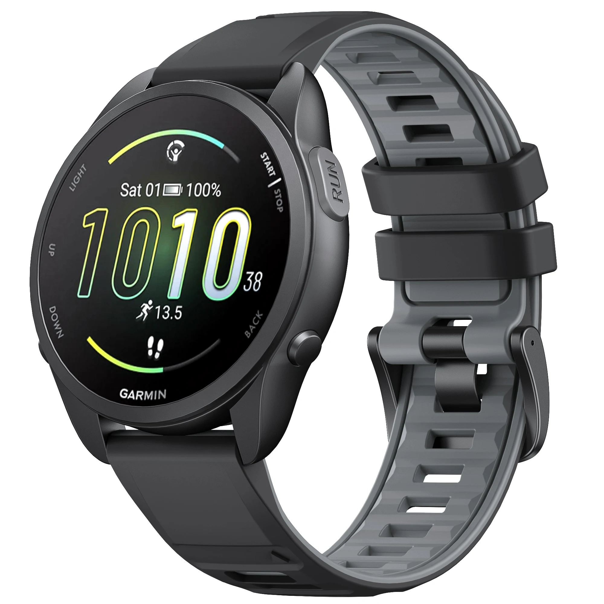 Premium 20mm Silicone Smart Watch Replacement Strap in Classic Black