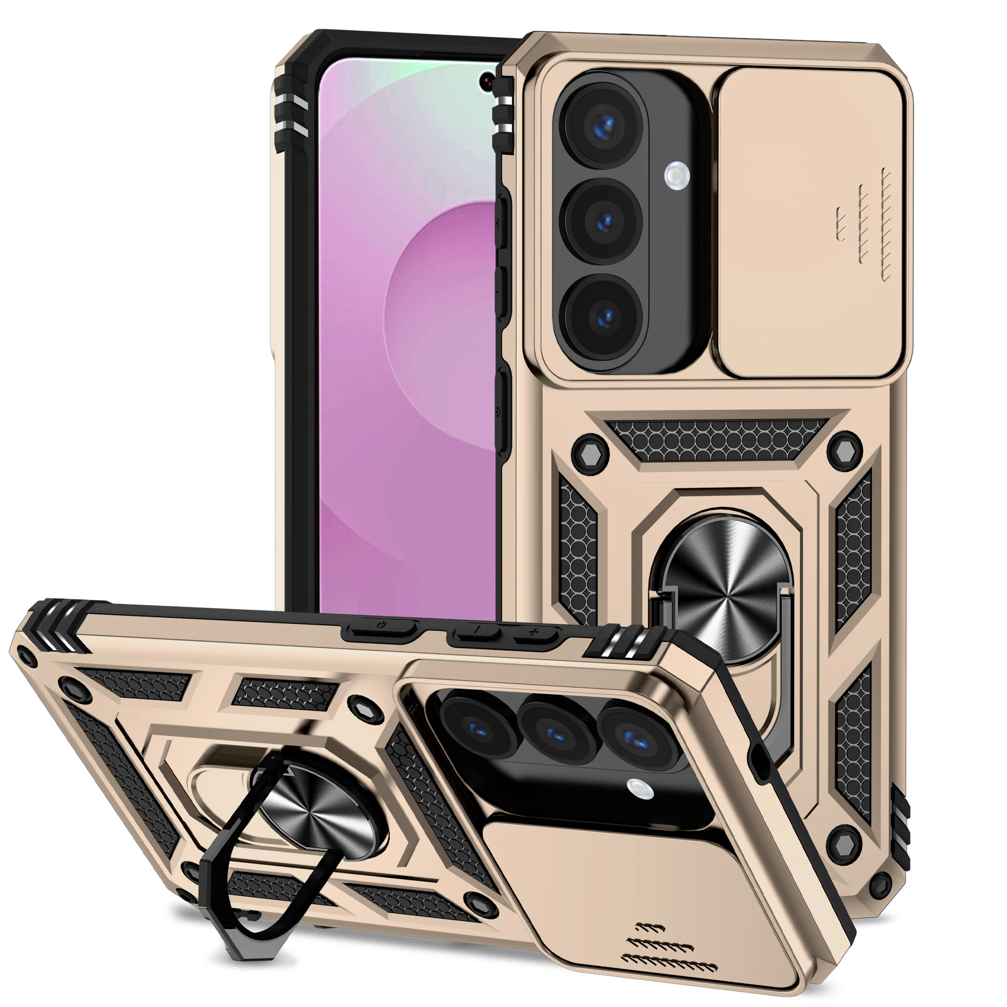 Ring Holder Case with Lens Protector Cover