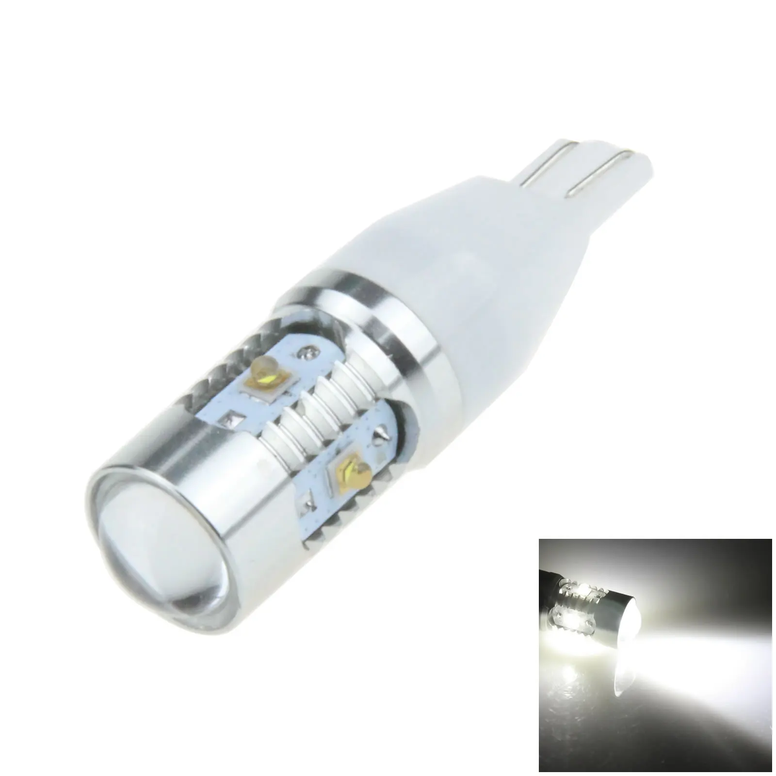 

1x White AUTO T15 Corner Lamp Parking Light 5 Emitters LED 516 T-15 928 C003