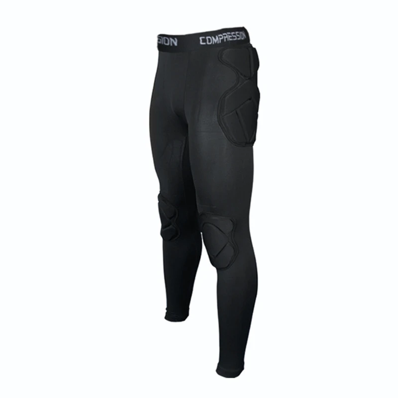 Men Soccer Goalkeeper Training Pants EVA Thicken Sponge Protection Mens Football Rugby Knee Hip Pad Trousers Long Pant