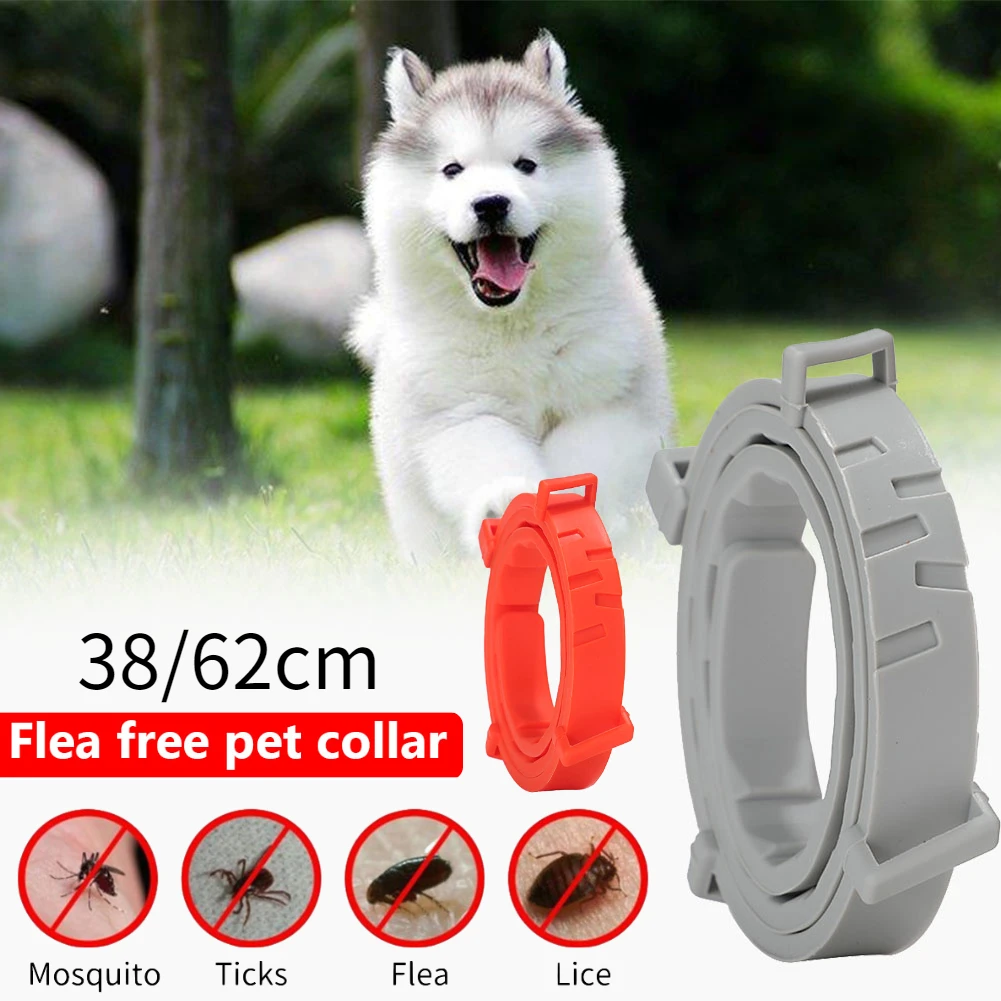 Retractable Deworming Dog Cat Collar Anti Flea Ticks Prevention