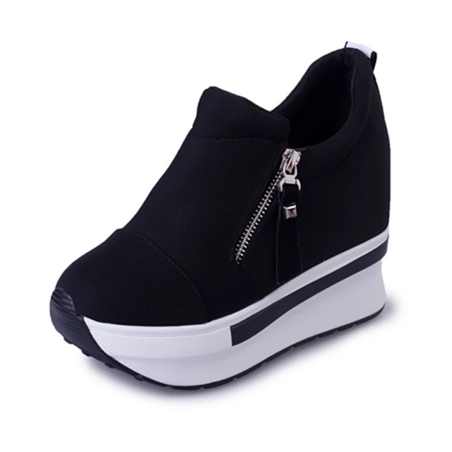 Fashion (Black)2022 New Ladies Sneakers Lace Up Wedge Heel Vulcanized Shoes  Thick Sole Casual Shoes Large Size 43 Women Shoes Zapatos De Mujer ACU @  Best Price Online