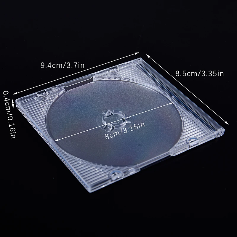 CD DVD Storage Case 5/10pcs Household Standard Single Disc Empty Clear Plastic Box