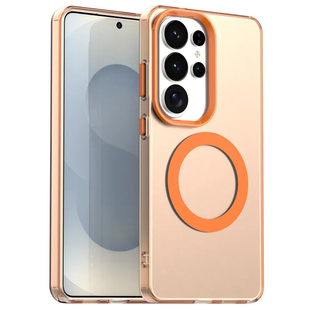 Vibrant Candy Color Magnetic Clear Phone Cover