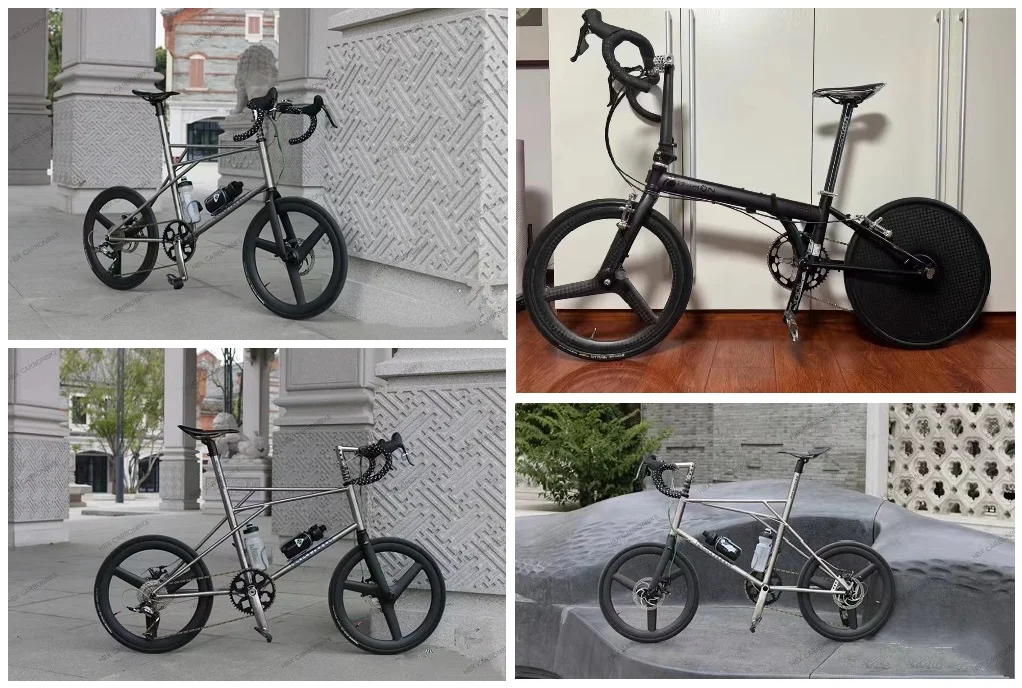 Description Picture 4 of item20Inch 451Carbon 3 Spoke Wheels BMX Folding Bike Wheelset Ceramic Peilin 36T Ratchet Hub Tubeless Rim Disc Brake 26mm Wide 135mm
