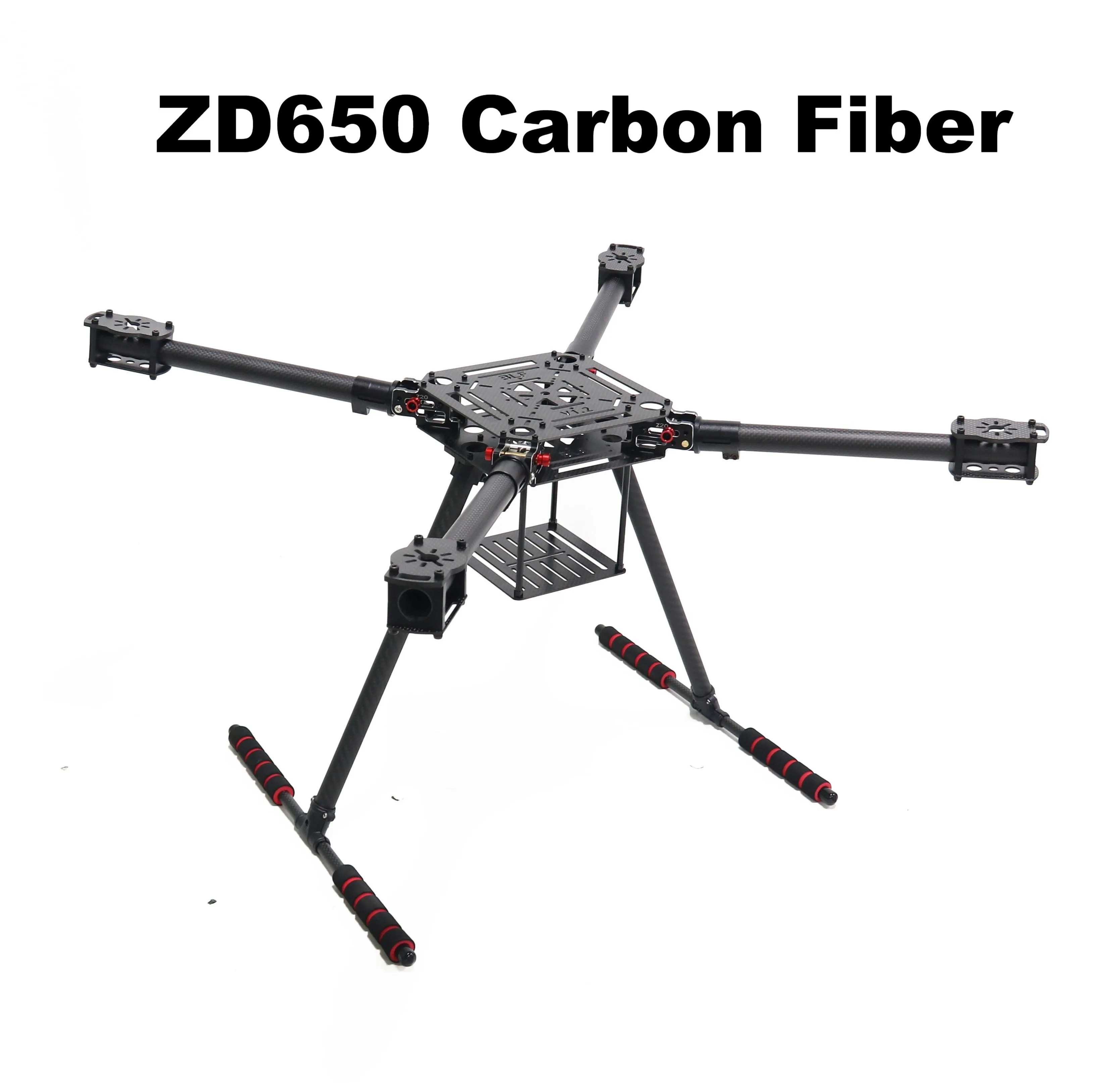 ZD650 650mm Carbon fiber Quadcopter Frame FPV Quad with Carbon Fiber Landing Ski