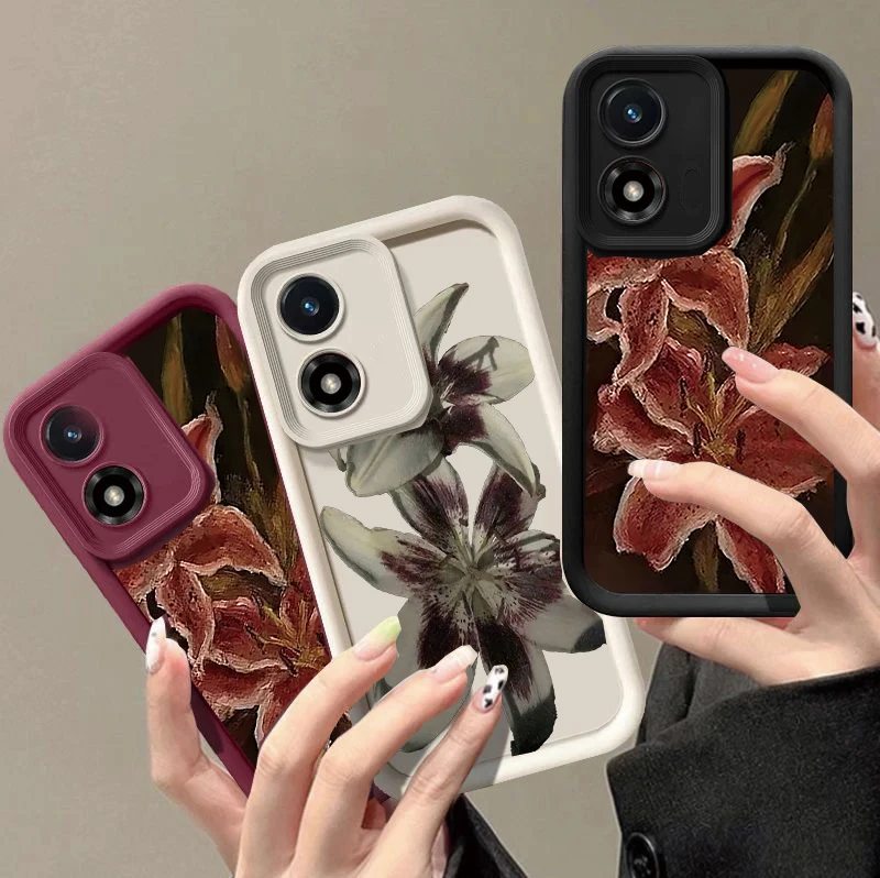 Retro Classic Oil Painting Flower Phone Case