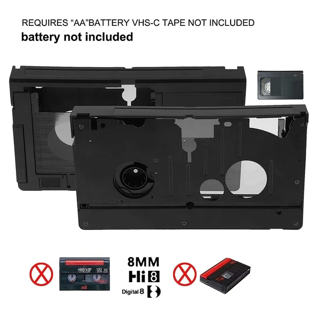 HICOPEET VHS-C Cassette Adapter Compatible with VHS-C SVHS Camcorders JVC  RCA Panasonic Motorized VHS Cassette Converter -(Not Compatible with 8mm /