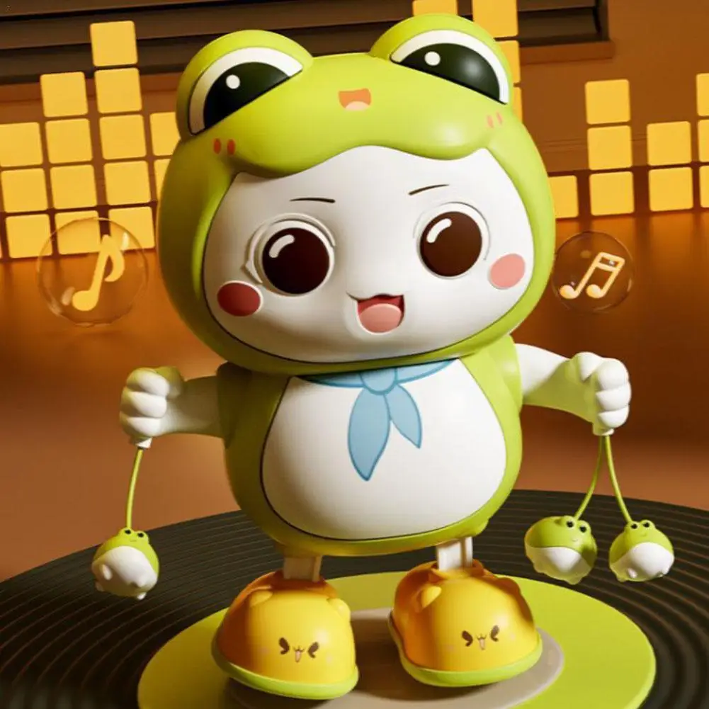 

Electronic Pets Dancing Toy With Swing Light Music Cute Frog Cartoon Animal Baby Learning To Crawl Toys For New Year Gifts