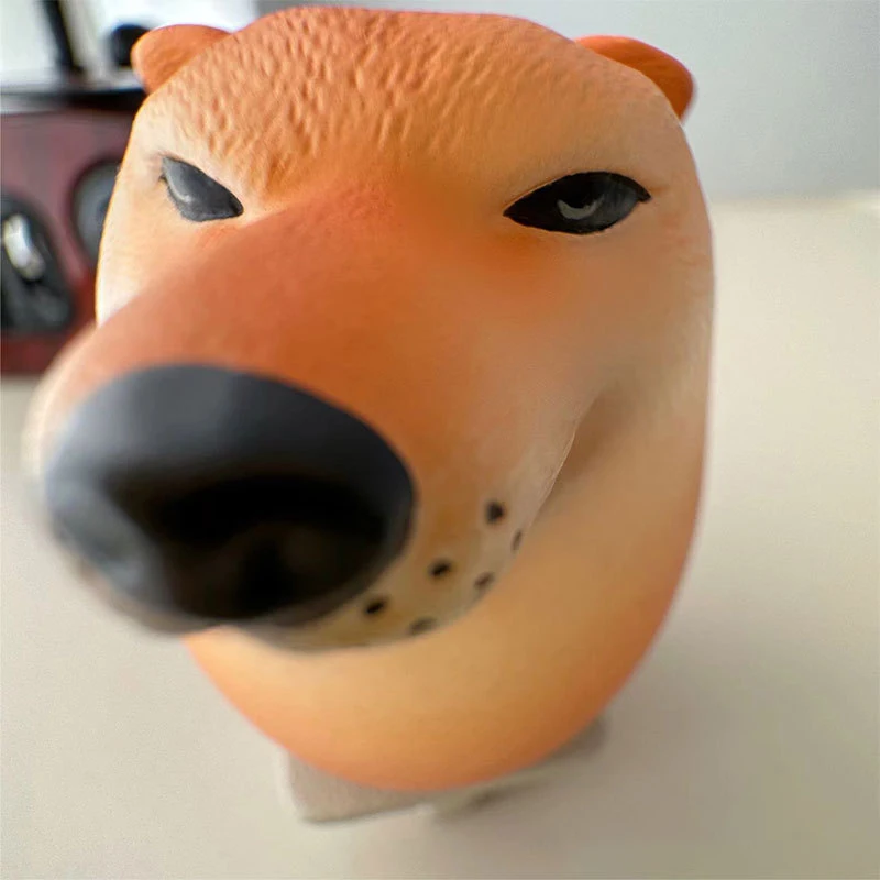 Desk Decor Creative Shiba Inu Realistic Egg Shape PVC Dog & Egg Union Ornament for Home Offices