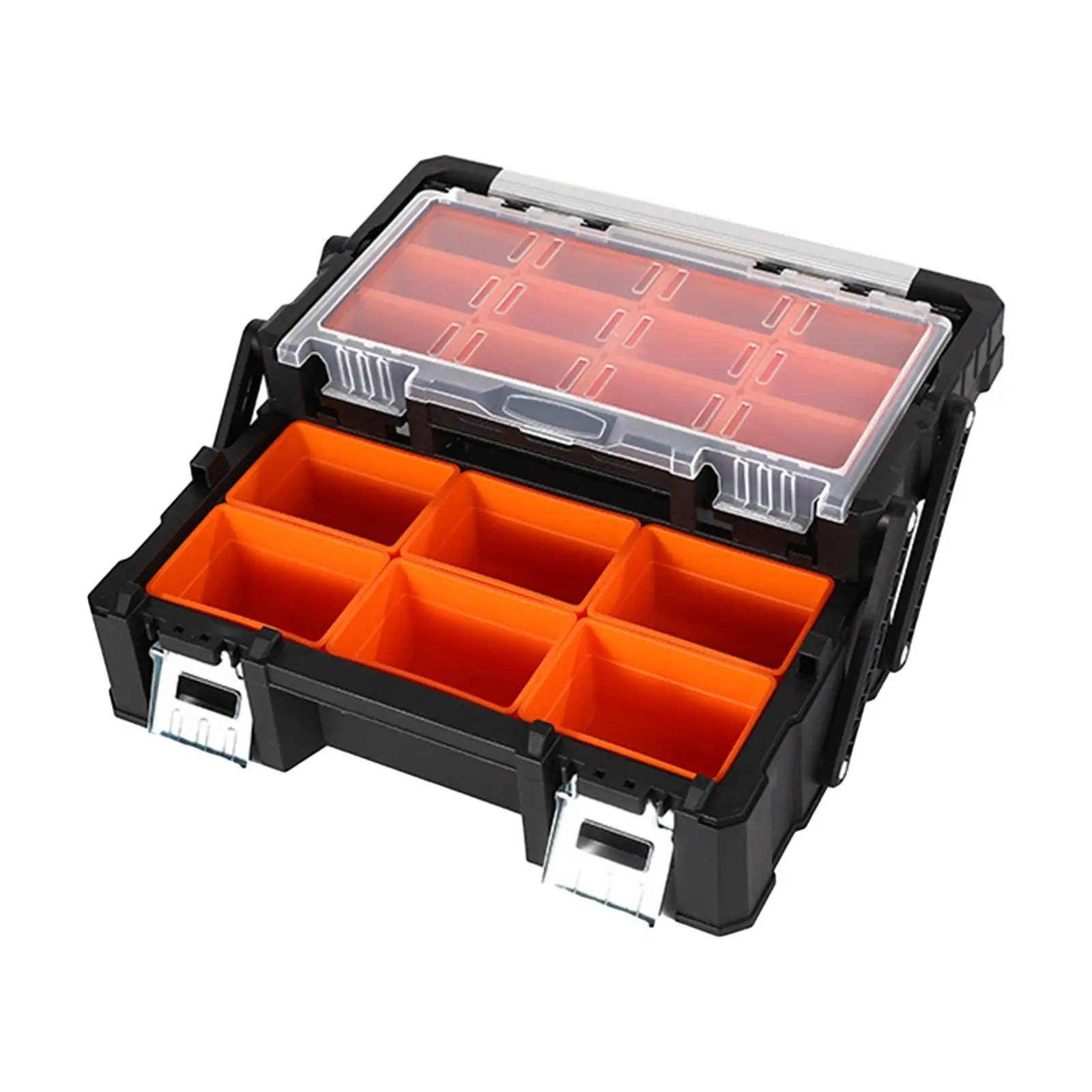 Tool Organizer Aluminum Alloy Handle Screw Component Storage Box Hardware Tool Case for Hiking Office Camping Outside Fishing