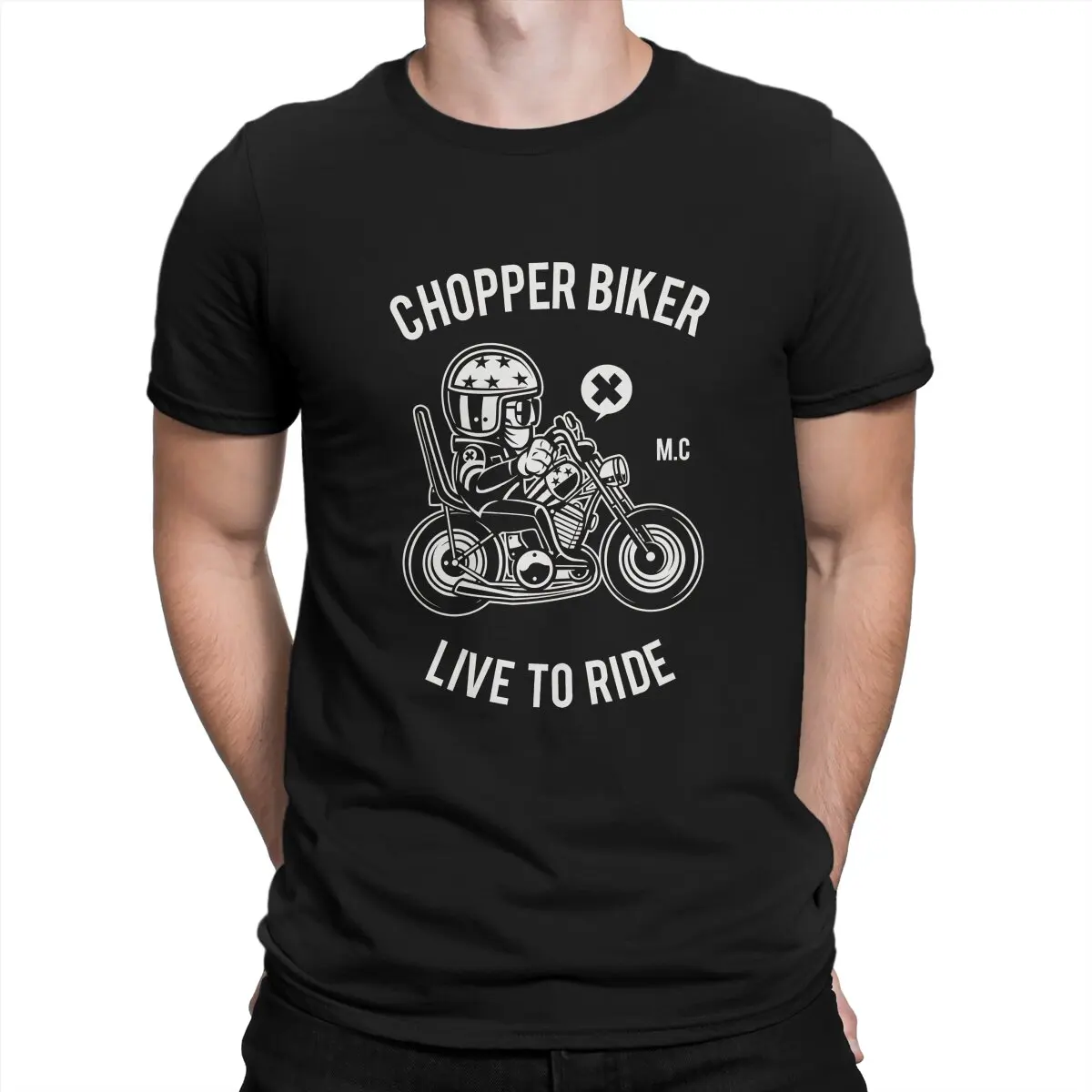 Chopper Custom Motor Motorcycle White Biker T Shirt Moda Uomo Tees Abbigliamento Estivo Poliestere O-Collo Tshirt