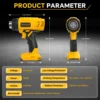400W Cordless Heat Gun 50℃-550℃ Variable Temperature with LCD Digital Display Hot Air Gun for Dewalt 20V Battery (No Battery) 6
