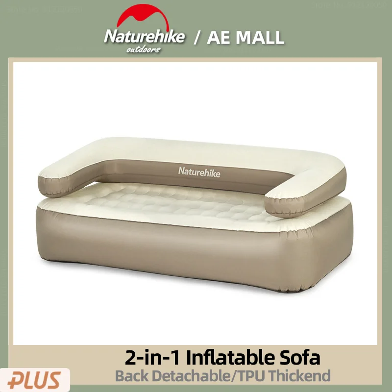 

Naturehike 2 in 1 Outdoor Inflatable Double Sofa Camping Portable Air Bed Ultra Light Lazy Inflatable Bed Leisure Lounge Chair