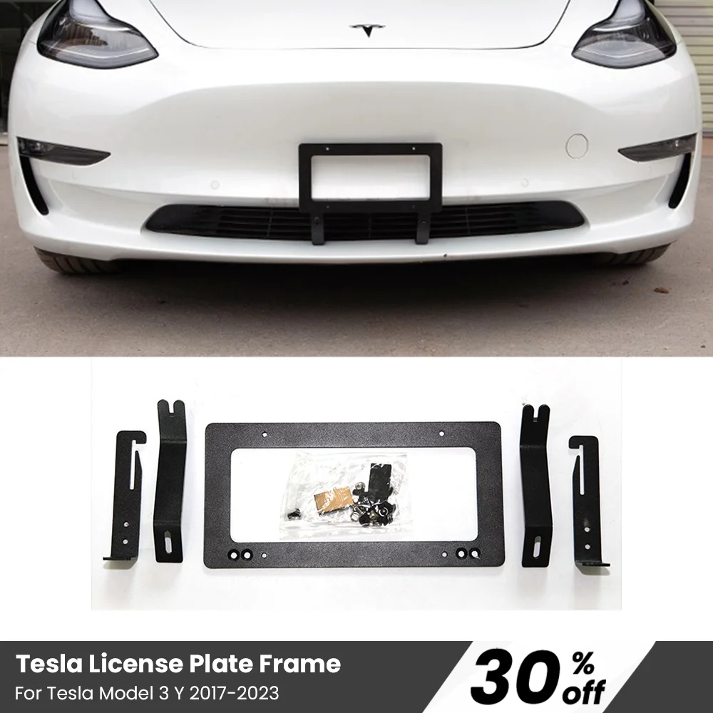 

2023 Modely New Energy License Plate Frame Side Car Front Modification Accessories Artifact Parts For Tesla Model 3 Y 2017-2023