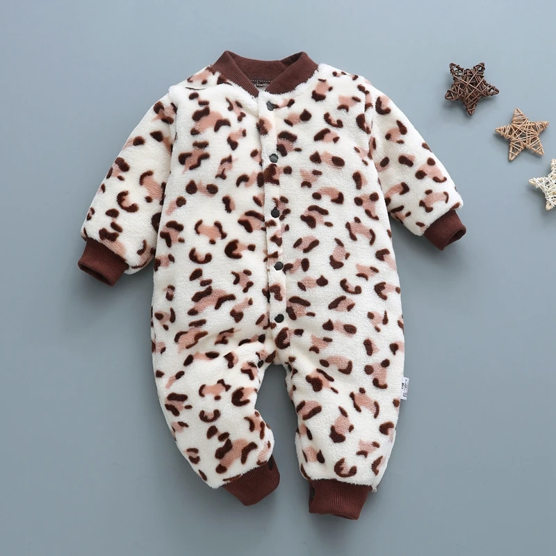 Newborn baby one-piece suit autumn/winter baby suit cartoon baby boy pajamas baby girl crawl suit bamboo baby bodysuits	 Baby Rompers