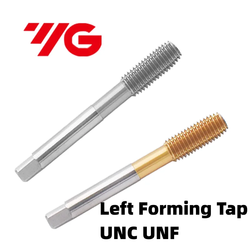 

1PCS YG HSSE American Left Forming Tap UNF UNC 10-32L 10-24L 1/4-20L/28L 5/16-18L 3/8-16L Machine TIN-Coating Screw Thread Taps