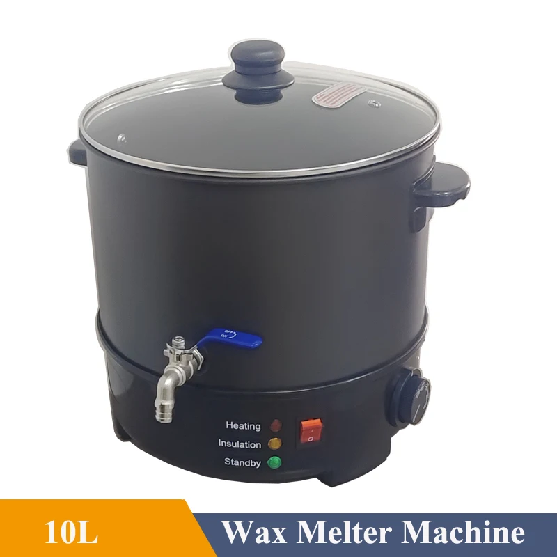 Commercial Wax Melter for Candle Making 10L Extra Large Electric Wax Melting Pot Kit for Candle Making Business With Wick Holder