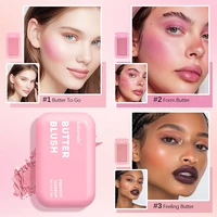 Pink Palette Powder Butter Blush Enhance Complexion Highlight Contour Matte Blush Cream Multi-purpose Blush Cream Lip Cheek Eye 1
