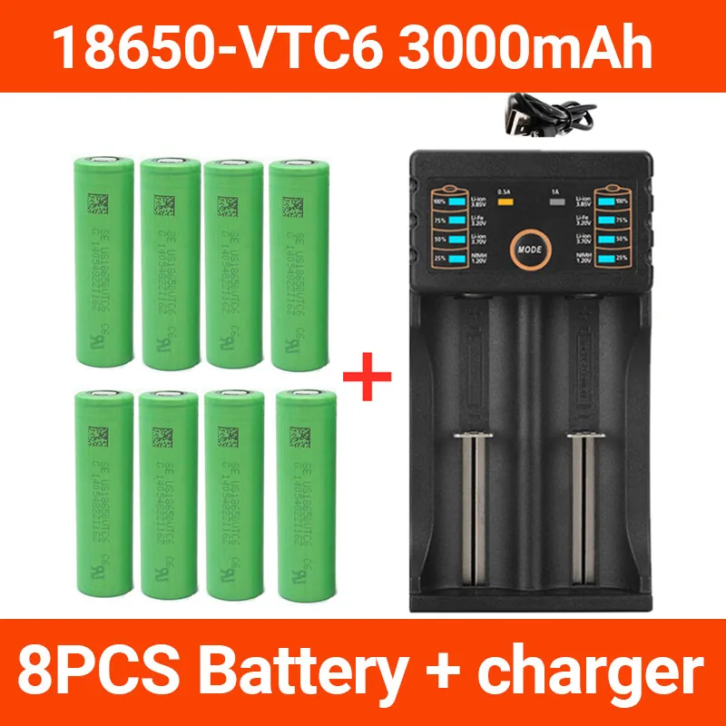 100% Оригинальный VTC6 18650 в 3000 мАч литий-ионный аккумулятор 3 7 us18650 для использования