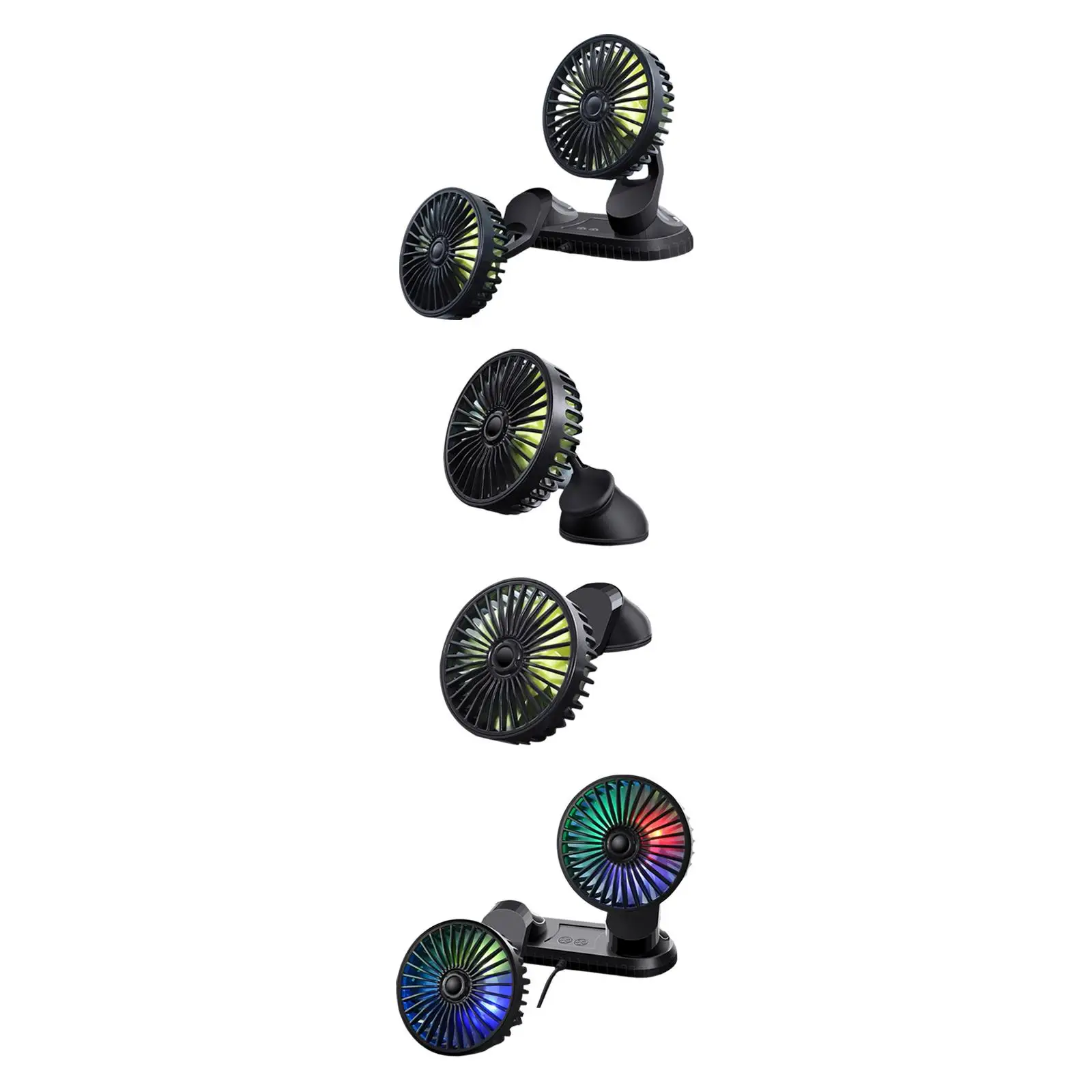 

Автомобильный вентилятор с сильным ветром, с низким уровнем шума, 3 скорости, регулируемый для автомобилей, внедорожников, автомобильных домов на колесах, Автомобильный Электрический охлаждающий семейный вентилятор