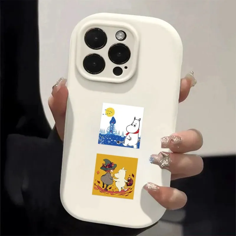 Adesivi Kawaii Serie Moomins 500 Pezzi, Personaggi Cartoon Carini, Stampa HD Creativa, Adesivi DIY per Cover Telefono e Graffiti - immagine 6