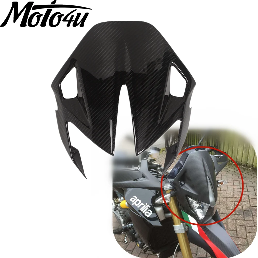 

Передняя обтекатель MOTO4U 100% из углеродного волокна для защиты от ветра, экран для защиты от ветра для Aprilia Dorsoduro 1200
