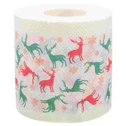 Christmas Deer Tissue Toilet Tissue Supply Household Toilet Wood Pulp Table Printed