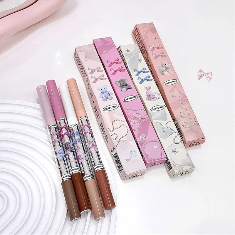 Double-head Lying Silkworm Pencil 1pc Natural Non-smudge Matte Pearlescent Fine Flash Brightening Shadow Pen Highlighting Pen eyeshadow pen makeup pen