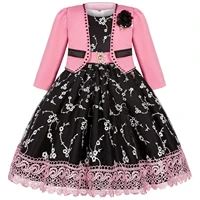 Robe d'été pour filles de 5 à 14 ans, tenue de princesse sans manches + veste à manches longues, 2 pièces, robe de spectacle de Piano, vêtements pour enfants et adolescents 1