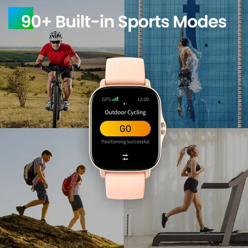 [새 버전] Amazfit GTS 2 Smartwatch 모든 건강 및 피트니스 추적 스마트 워치 Alexa 내장 안드로이드 IOS 전화 2