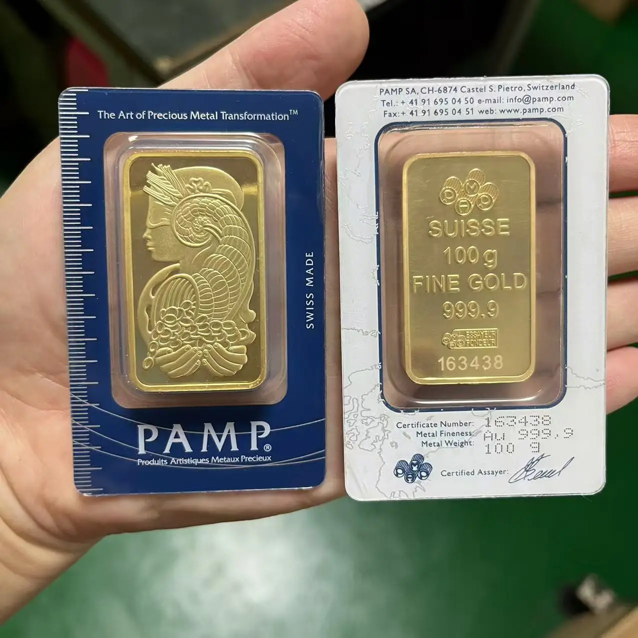 free shipping PAMP 2.5g  1oz 31g 50g  Sealed packing gift Copper Gold Bar 24k Gold Plated Bullion minted Bar Unique Serial pamp