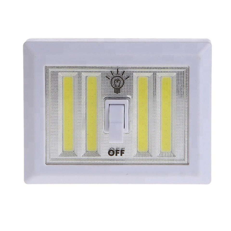 Durable Wall Lamp Light Switch 12.5*9.8*3cm Outlets 1pcs Plastic 4 COB Reading Accessories Small Battery White
