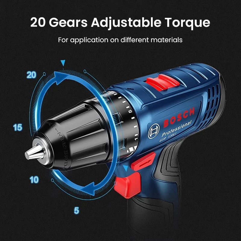 BOSCH  GSR 120-LI 12V  ޴ 帱 ̹, 1500RPM 30NM  ũ ̹, Ƭ ͸  