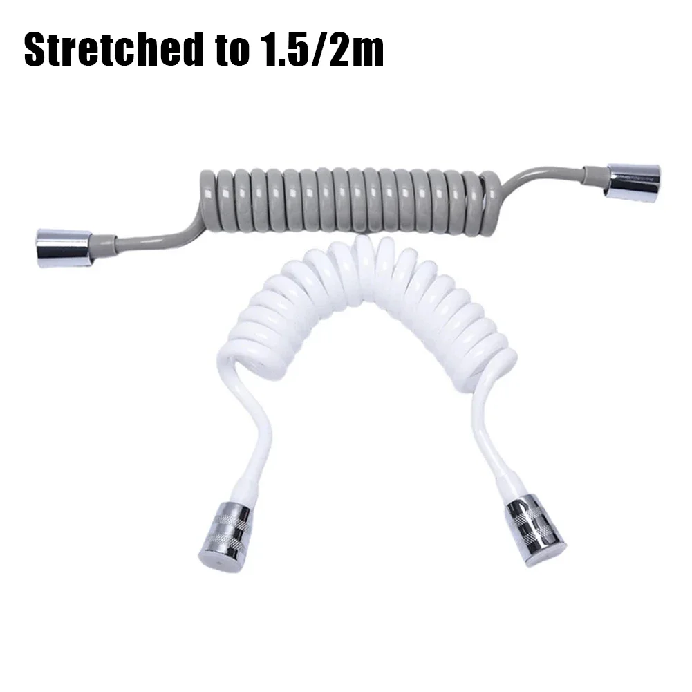 Bathroom Pipe Shower Hose Metal PU Use Telephone Line Style Toilet 1.5M/2M 1pc Accessory Flexible New Practical