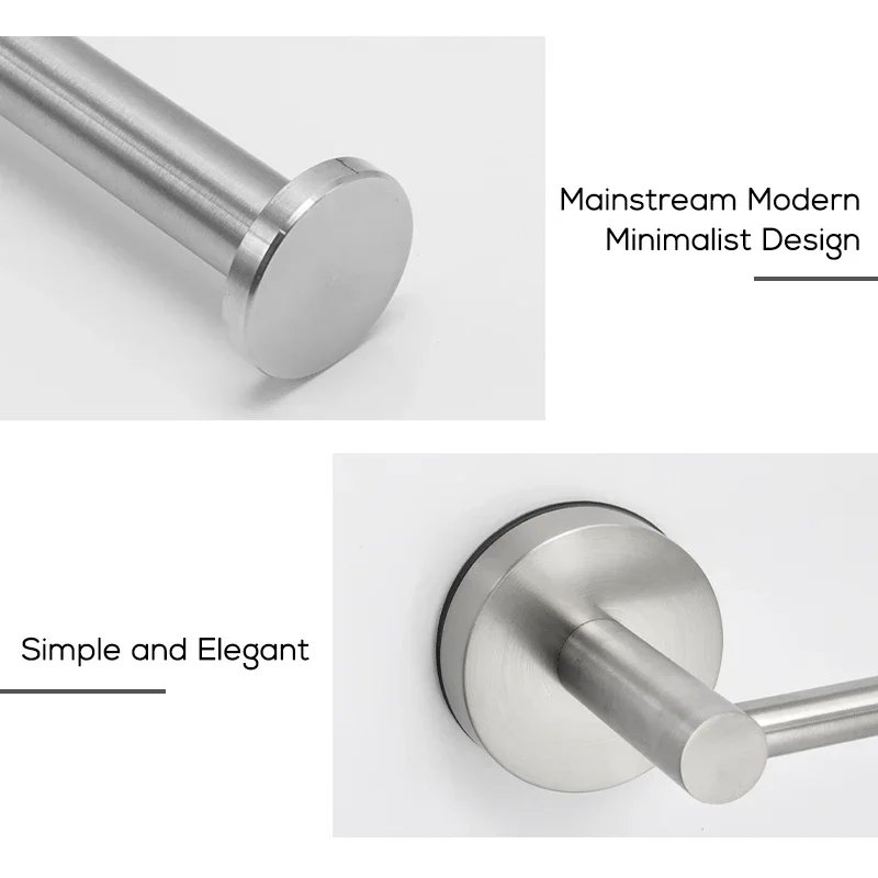Toilet Roll Paper Holder Organizer Wall Mount Storage Reusable Kitchen Bathroom No Drill Tissue Towel Dispenser Stainless Steel toilet paper holder