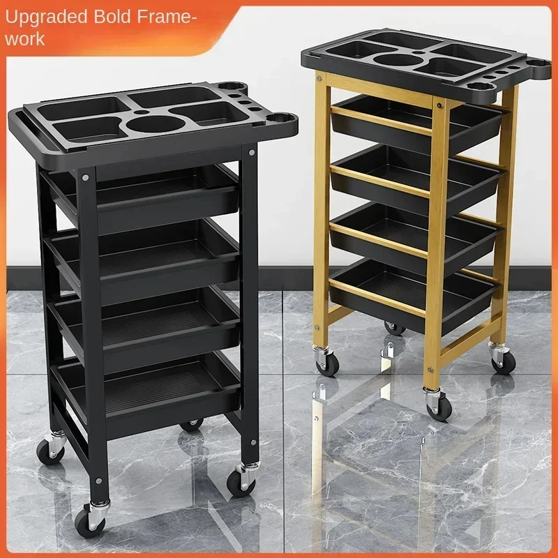 Hairdresser Beauty Salon Trolley Rolling Cosmetic Barber Spa Cart Tattoo Salon Utility Furniture
