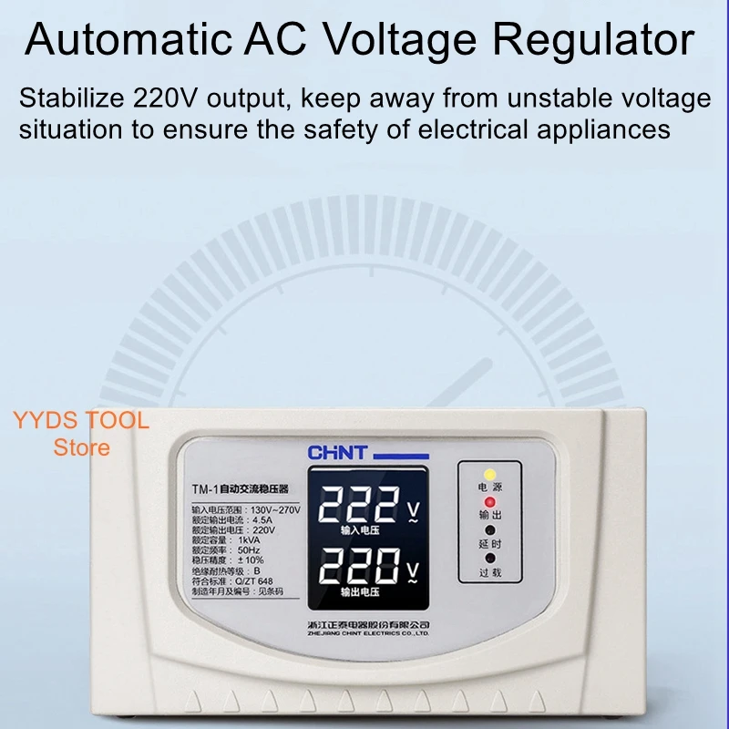 

TM-3KW Voltage Regulator 220V Household Powerful Automatic Air Conditioner Single-phase Desktop Wall-mounted