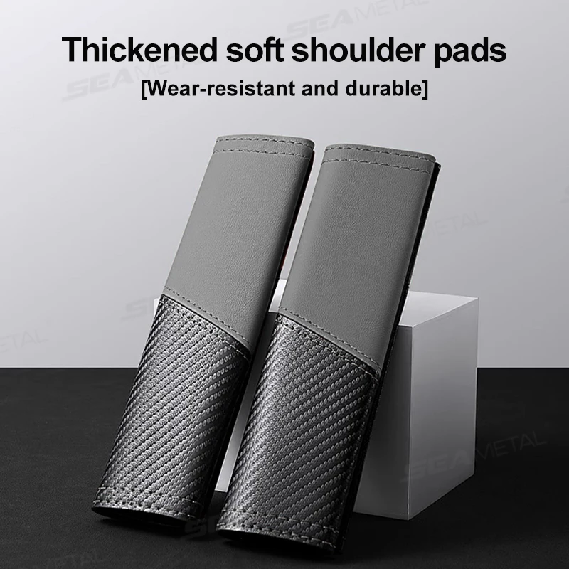 Luxury Leather Car Seat Belt Cushion Soft Shoulder Pad
