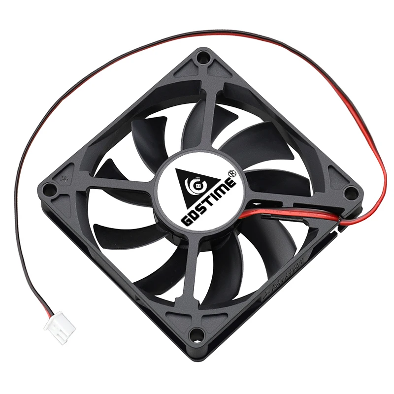 Gdstime-ventilador Axial Pinos 8cm dc 12v 24v 80x15 mm Rolamento de Esferas Duplo Caixa de pc 80x80x15 mm 8015 Pino 2 - Imagem 2