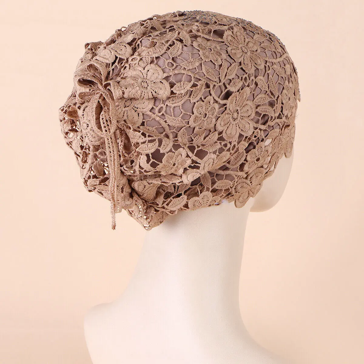 High Quality Lace Embroidery Turban Hat Headcover Floral Islamic Headwrap Headscarf Bonnet Summer Party Hijab Cap Women Headwear 5