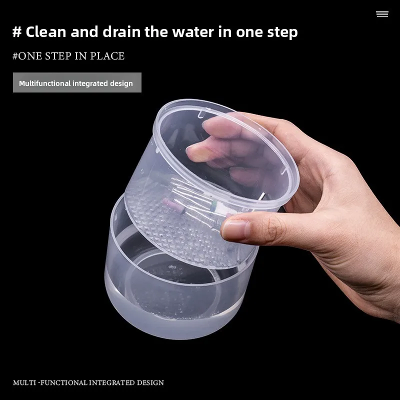 Nail Art Drill Bits Grinding Head Sterilizer Disinfection Box Nail Tool Cleaning Box Manicure Storage Case Clipper Accessories - 3