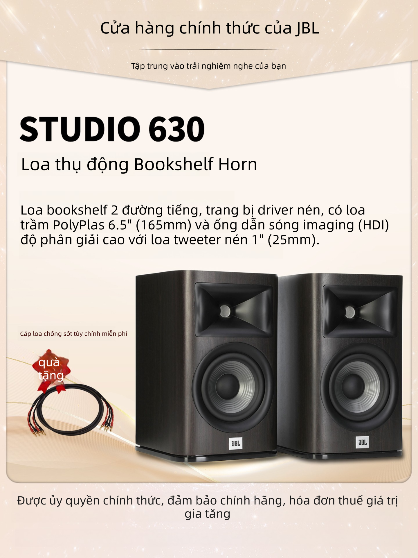 JBL | Loa Hi-Fi Để Bàn Sử Dụng Đầu Nén Sừng