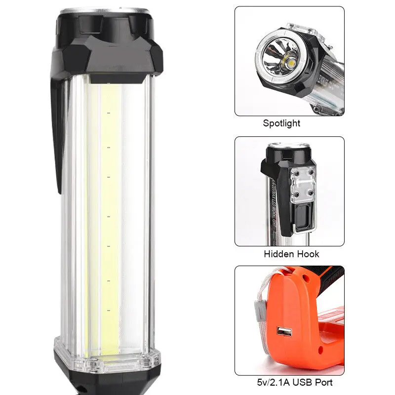 35W 2000LM Flashlight for BLACK+DECKER 20V Max Li-ion Battery Cordless LED Work