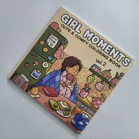 Fille Moments : Vol. 2 livres de coloriage pour adultes et adolescents avec des activités quotidiennes mignonnes et confortables pour la relaxation 3