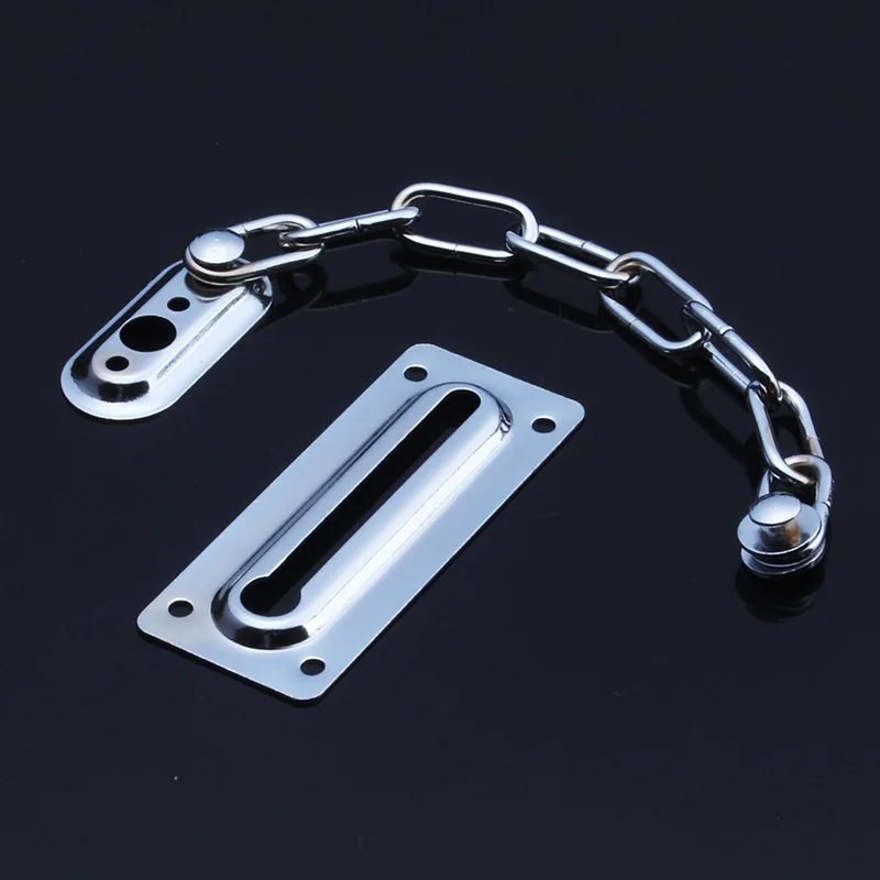 Door Latch AntiTheft Bolt Security Chain Hotel Office Sliding Door Lock Chrome Door Cabinet Latches