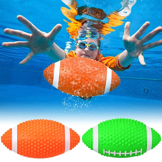 1 Set Rugby Ball Interesting Waterproof Water Inflatable Multiplayer Sports Textured Grip Inflatable Rugby Ball for Pool 1